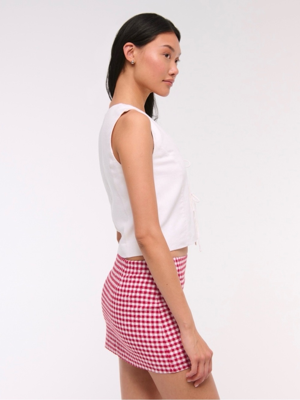 Abercrombie & Fitch Scarlett Mid Rise Linen-Blend Mini Skort | Size Small | NWT - Picture 5 of 5